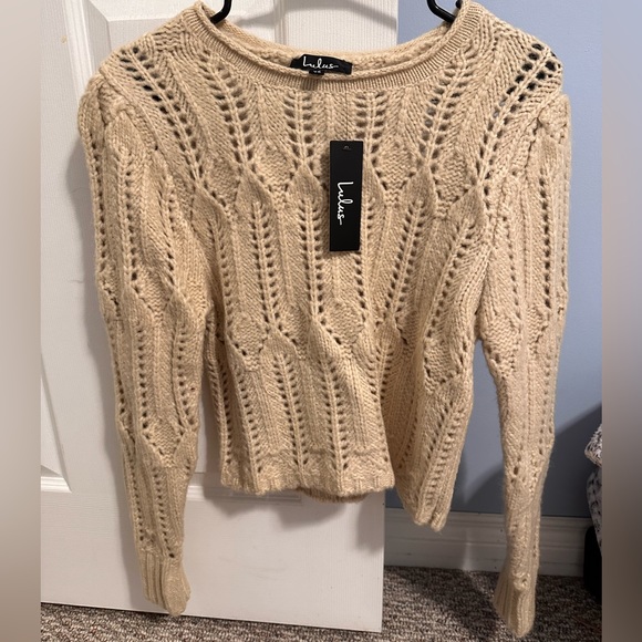 Lulus Sweaters - Chunky Knit Tan Lulu’s Sweater